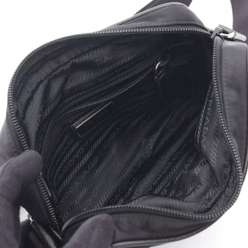 Prada TESSUTO Black Saffiano Shoulder Bag SAFFIANO Leather - Picture 3 of 6